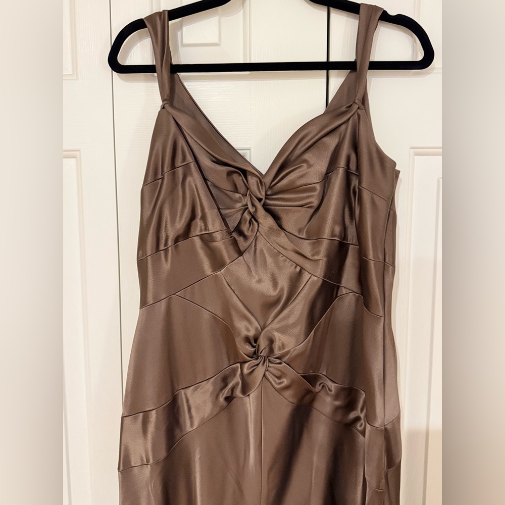 Anne Klein Chocolate Brown Maxi Dress - Picture 3 of 5